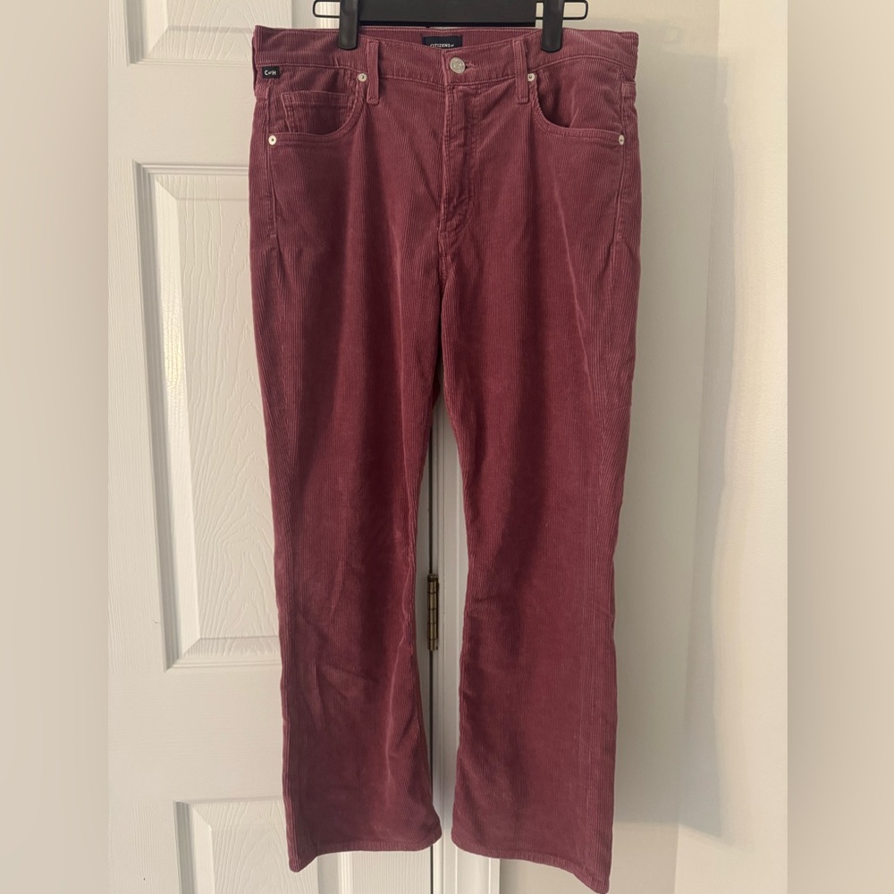 Citizens Of Humanity Isola Corduroy Pants in Dusty Rose Cropped Women’s Size 29
